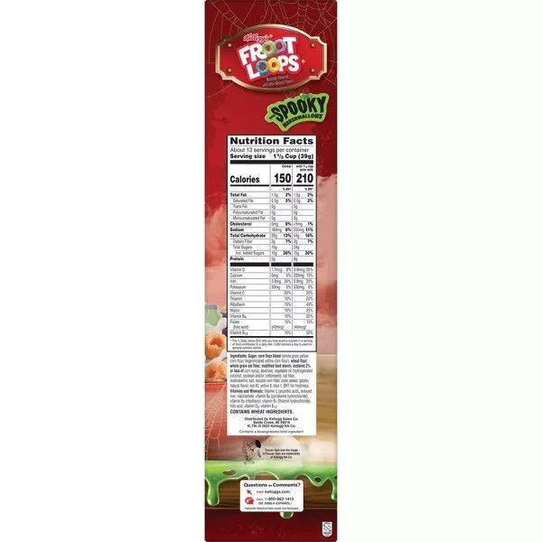 Сухой завтрак Kellogg's Froot Loops Spooky Cereal 530 g 5601 фото
