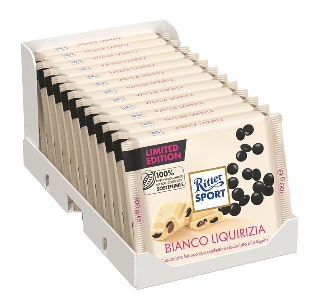 Белый шоколад Ritter Sport Bianco Liquirizia Limited Edition 100г 8103 фото