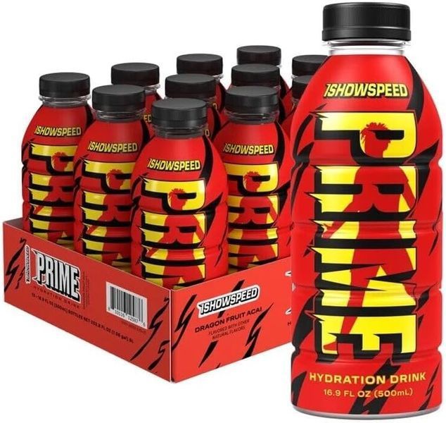Энергетический напиток Prime Ishowspeed Energy Drink Dragon Fruit Acai 500мл 8154 фото