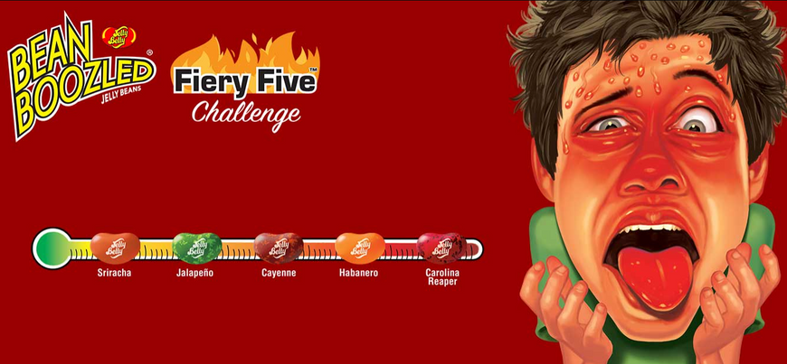 Экстремально острые конфеты Jelly Belly Bean Boozled Flaming Five Challenge 53г 8595 фото
