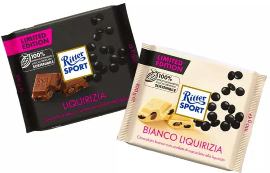 Белый шоколад Ritter Sport Bianco Liquirizia Limited Edition 100г 8103 фото