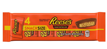 Шоколадні цукерки Reese's Milk Chocolate Snack Size Peanut Butter Cups 4шт, 62г 11514 фото