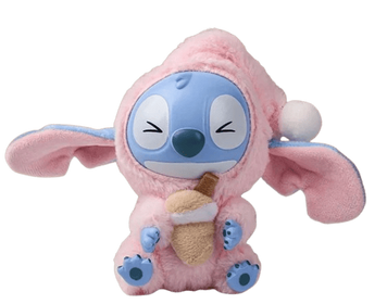 М&rsquo;яка іграшка Labubu Stitch Disney Стіч з чашкою молочного чаю 23 см 9213 фото