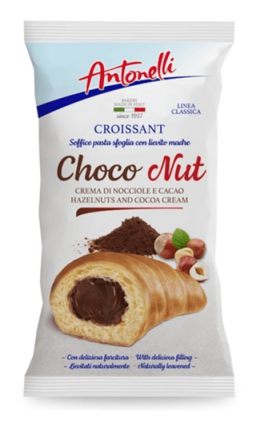 Круассаны Antonelli Choco Nut Cream Croissant с шоколадно-ореховым кремом 225г 9012 фото