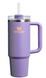 Термокружка Stanley Quencher H2.0 FlowState Periwinkle Shimmer с ручкой и трубочкой Фиолетовая с шиммером 887м 8644 фото 1