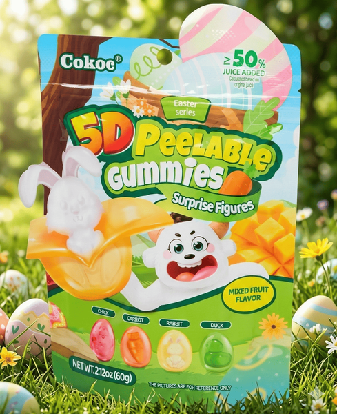 Желейные конфеты Cokoc 5D Peelable Gummies Mixed Fruit Flavor 60г 10492 фото