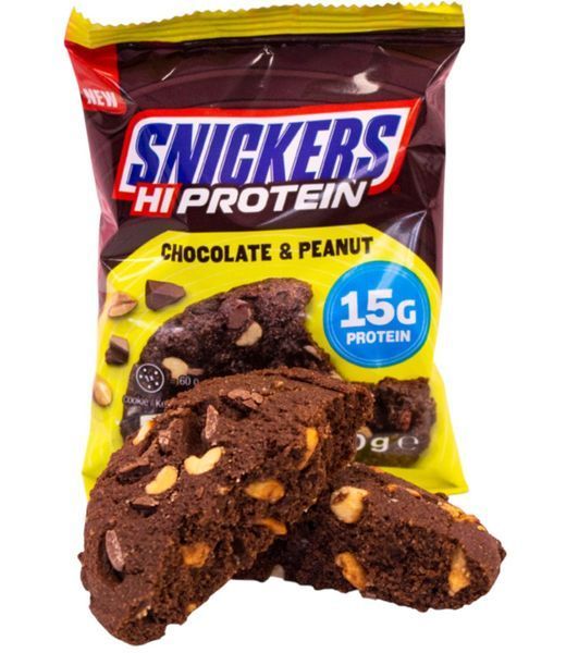 Печиво Snickers Hi Protein Chocolate Peanut Cookie 60г 10348 фото