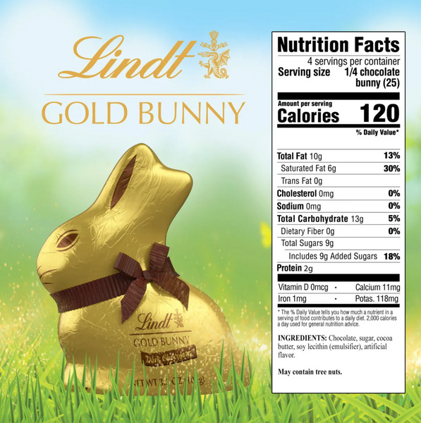 Шоколадний кролик Lindt Dark Chocolate Gold Bunny 100г 8446 фото