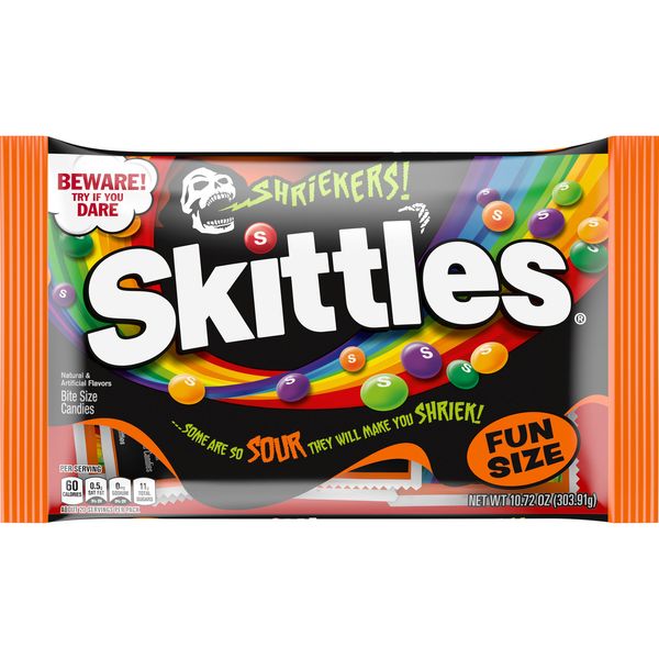 Драже Skittles Halloween Shriekers Fun Size Sour 303.91g 2055 фото