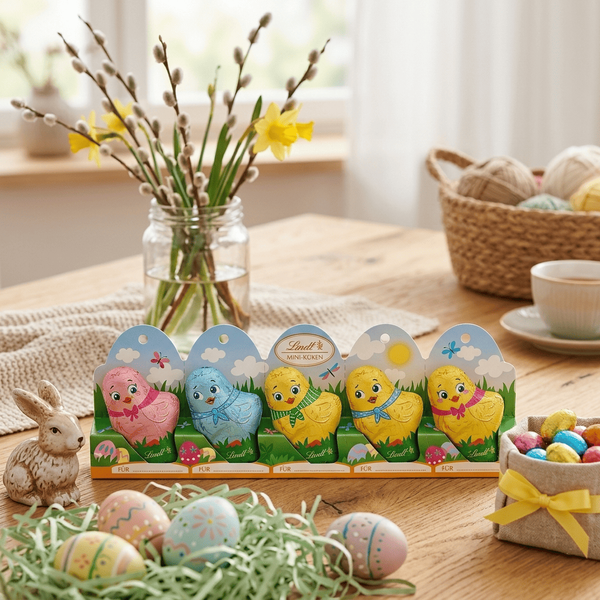 Шоколадные цыплята Lindt Mini Chicks 5шт, 50г 10692 фото