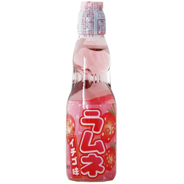 Японская газировка с шариком Ramune Strawberry 200ml 1743 фото