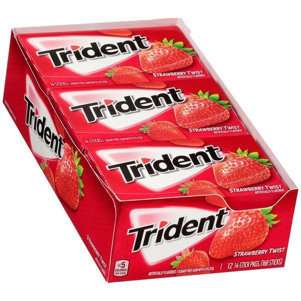 Жвачки Trident strawberry Twist 14 sticks 0616 фото