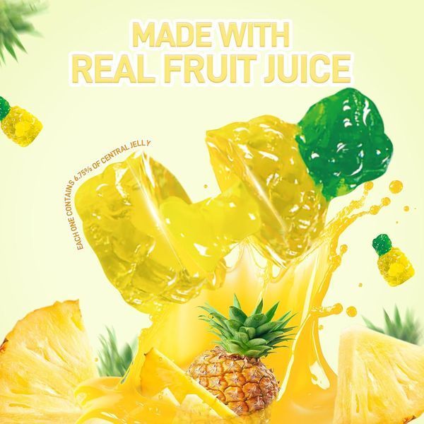 Желейні цукерки Amos 4D Fruit Gummy Pineapple Burst 170г 9949 фото
