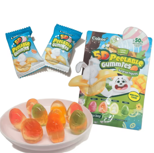Желейные конфеты Cokoc 5D Peelable Gummies Mixed Fruit Flavor 60г 10492 фото