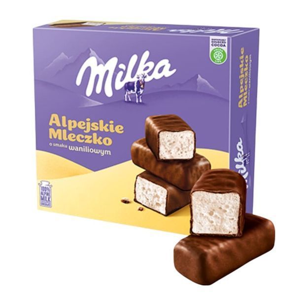 Цукерки пташине молоко Milka Alpine Vanilla Milk 330г 10047 фото