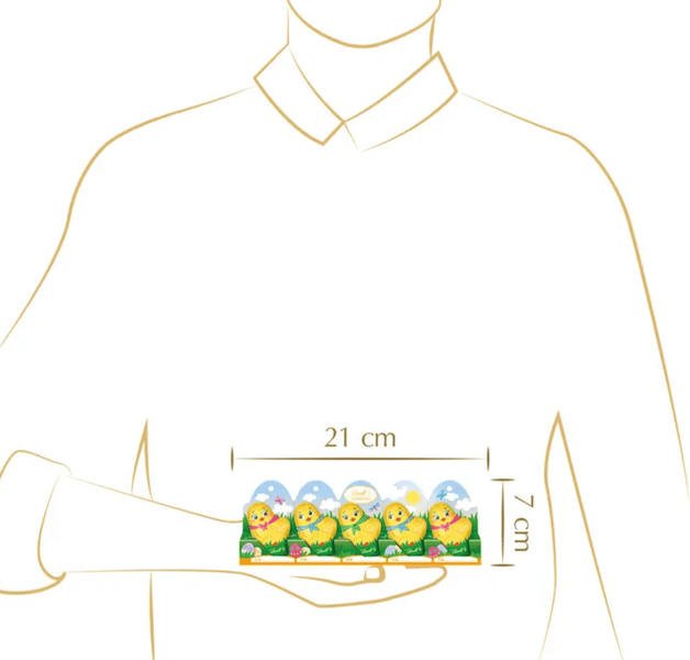 Шоколадные цыплята Lindt Mini Chicks 5шт, 50г 10692 фото