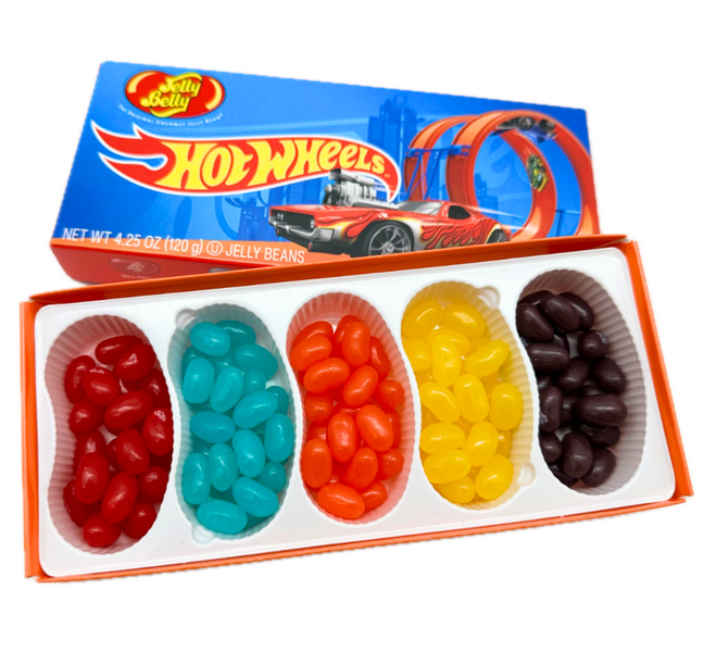 Подарункова коробка жувальних цукерок Jelly Belly Hot Wheels Jelly Bean Mix 120г 8596 фото