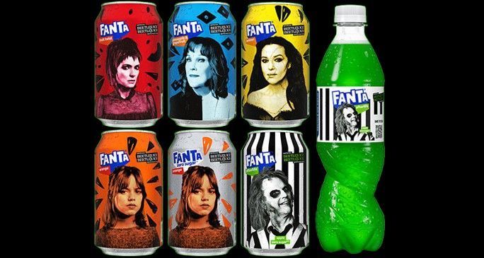 Газированый напиток Fanta Beetlejuice Apple Limited Edition Zero Sugar Afterlife 500мл 7479 фото