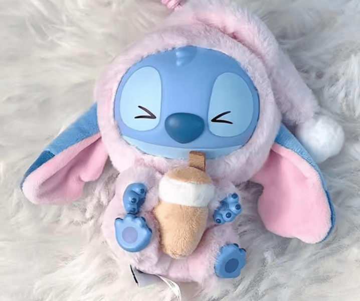 Мягкая игрушка Labubu Stitch Disney Стич с чашкой молочного чая 23 см 9213 фото