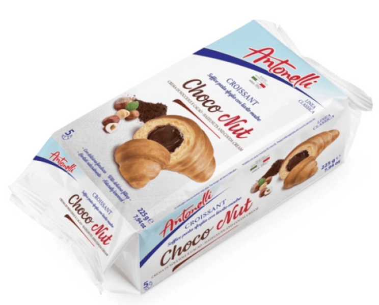 Круассаны Antonelli Choco Nut Cream Croissant с шоколадно-ореховым кремом 225г 9012 фото