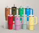 Термокружка Stanley Quencher H2.0 FlowState Periwinkle Shimmer с ручкой и трубочкой Фиолетовая с шиммером 887м 8644 фото 10