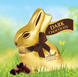 Шоколадний кролик Lindt Dark Chocolate Gold Bunny 100г 8446 фото 2