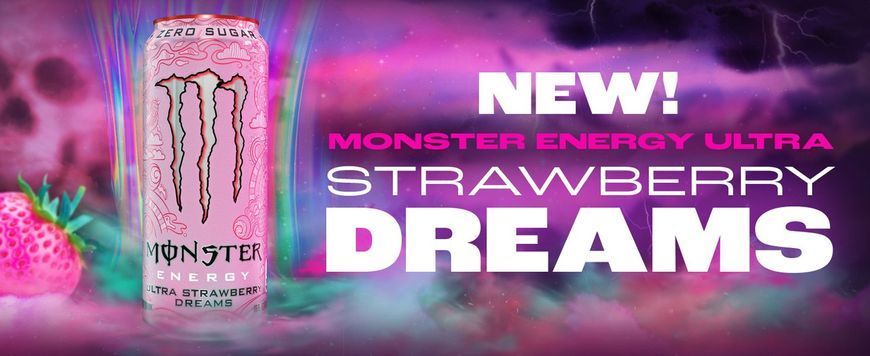 Блок енергетиков Monster Ultra Strawberry Dreams Sugar Free 15x473 ml 5310 фото