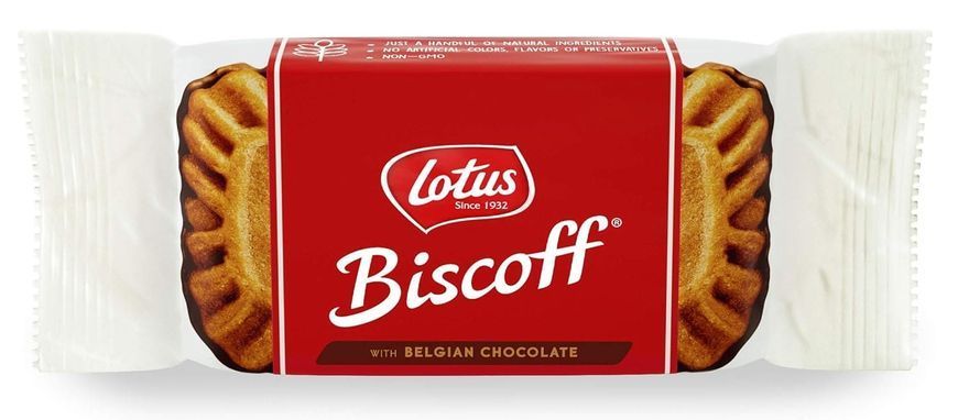 Печенье Lotus Biscoff Biscuits with Belgian Chocolate 18шт 132г 10392 фото