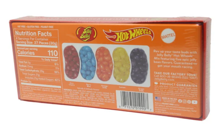 Подарункова коробка жувальних цукерок Jelly Belly Hot Wheels Jelly Bean Mix 120г 8596 фото