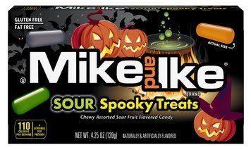 Жувальні цукерки Mike And Ike Sour Spooky Treats Halloween 120 г 7346 фото