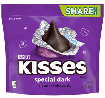 Шоколадные конфеты Hershey's Kisses Special Dark Chocolate Share Pack 246г 11515 фото