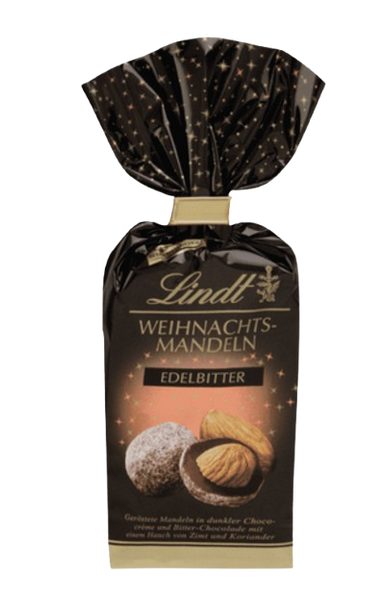 Шоколадные конфеты с миндалем Lindt Weihnachtsmandeln Edelbitter 100г 7876 фото