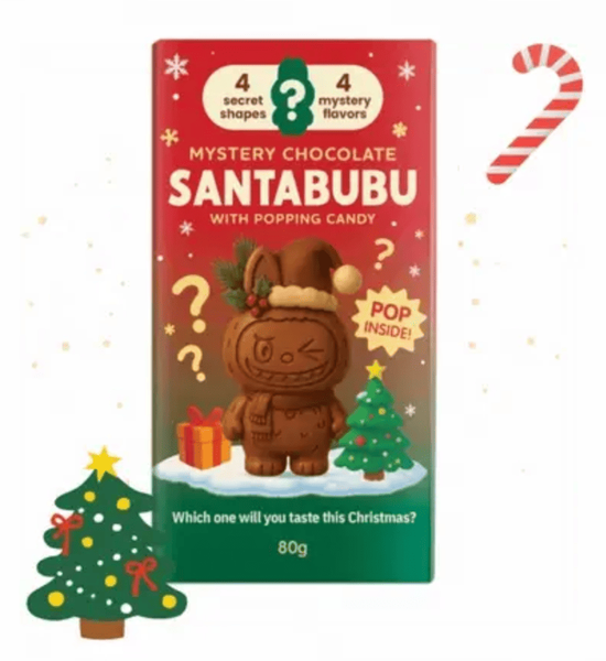 Шоколад Лабубу SantaBubu Mystery Chocolate with Popping Candy 1шт, 80г 10048 фото