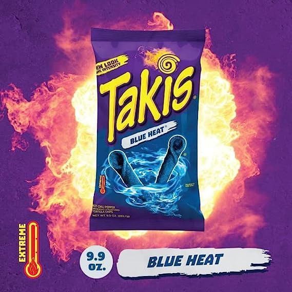 Чипсы Takis Blue Heat Rolled Tortilla Chips 280.7g 5149 фото