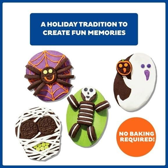 Набір для прикраси печення Oreo Halloween Chocolate Cookie Decorating Kit 323g 5607 фото