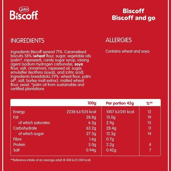 Десерт Lotus Biscoff & Go Biscuit Spread and Breadsticks 45г 2068 фото