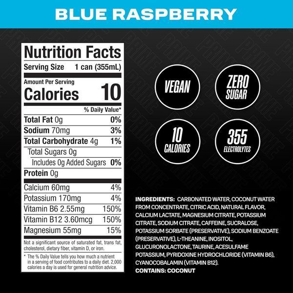 Енергетичний напій Prime Hydration Drink Blue Raspberry 355мл 8156 фото