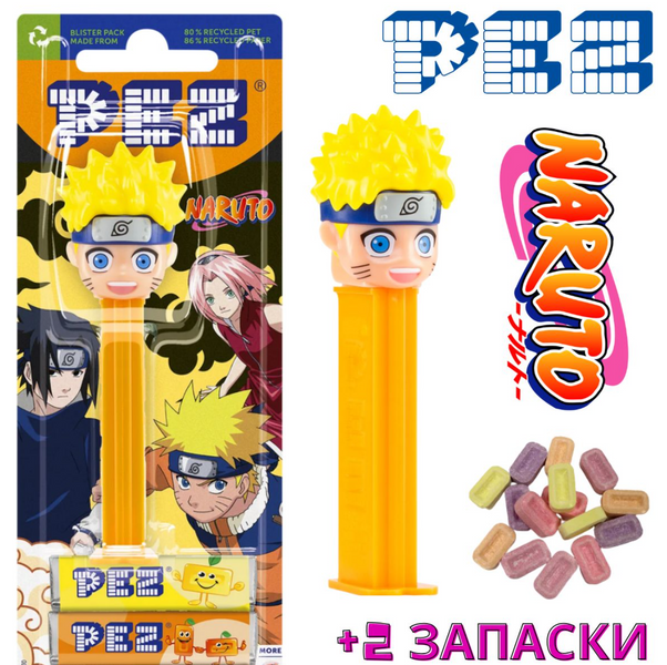 Диспенсер із цукерками Pez Naruto Collection Наруто 17г 8547 фото