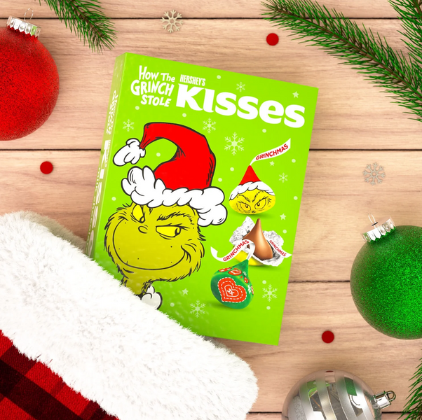 Новогодние конфеты Гринч Hershey's Kisses Grinch Milk Chocolate Christmas Candy 100 г 7779 фото