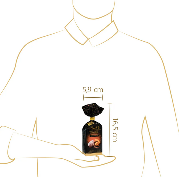 Шоколадные конфеты с миндалем Lindt Weihnachtsmandeln Edelbitter 100г 7876 фото
