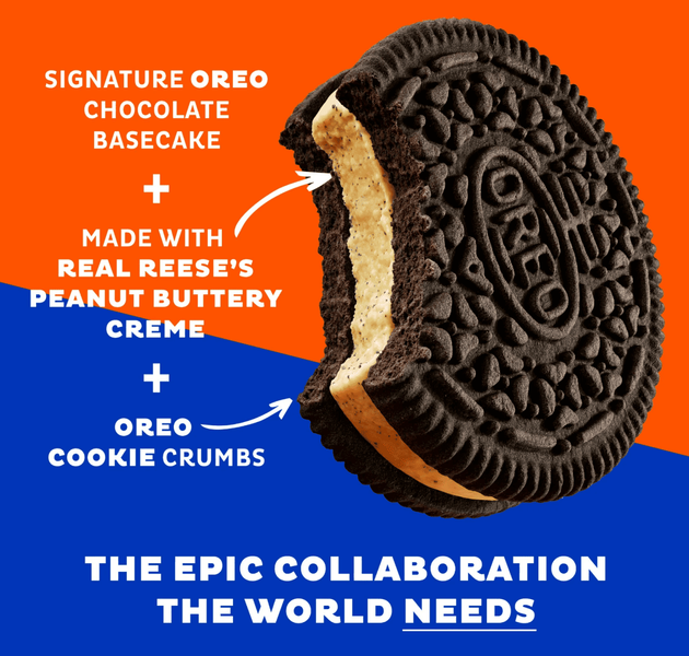 Печенье Oreo & Reese's Peanut Buttery Creme Chocolate Sandwich Cookies 306г 9563 фото