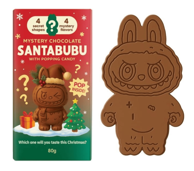 Шоколад Лабубу SantaBubu Mystery Chocolate with Popping Candy 1шт, 80г 10048 фото
