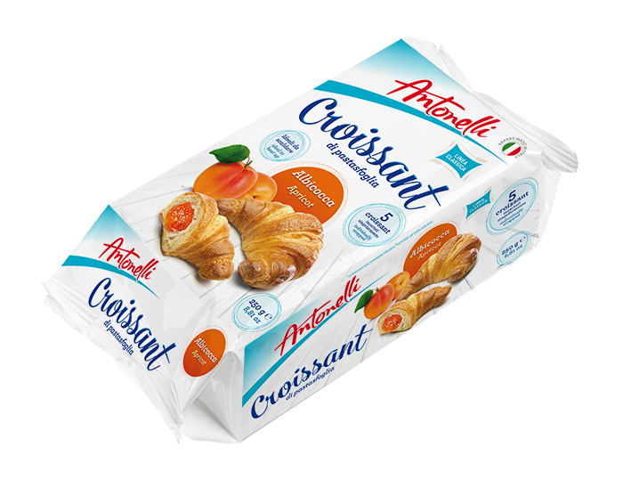 Круасаны с абрикосовой начинкой Antonelli Croissant Apricot 250 g 5 шт 5264 фото