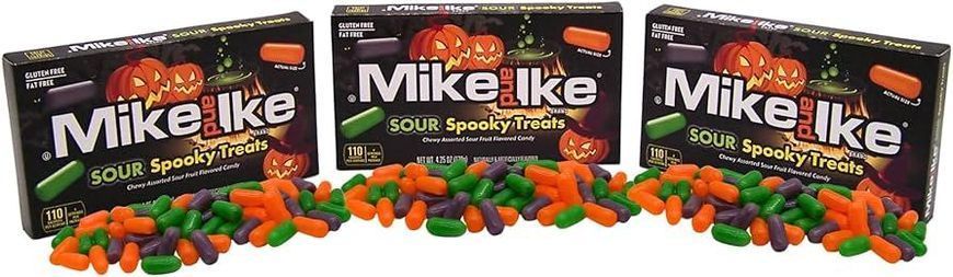 Жувальні цукерки Mike And Ike Sour Spooky Treats Halloween 120 г 7346 фото