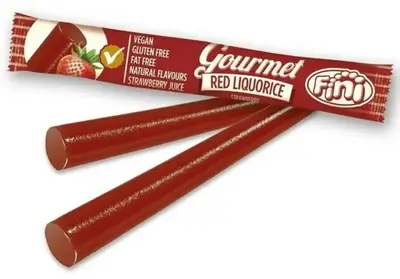 Жувальні цукерки Fini Regaliz Fresa Gourmet зі смаком полуниці 32г (8855) фото 1