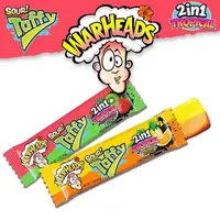 Жевательная конфета WarHeads Sour Taffy Bar Tropical 2в1 Pineapple Orange 42г