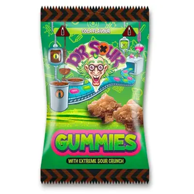 Кислые желейные конфеты Dr. Sour Gummies со вкусом колы 200 г (7402) фото 1