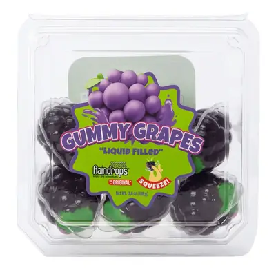 Желейні цукерки Liquid Filled Gummy Grapes Candy 108г (10889) фото 1