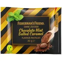 Льодяники Fisherman's Friend - Chocolate Mint Salted Caramel без цукру 30g