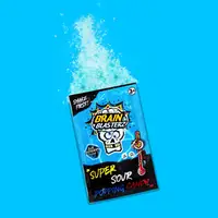 Кислые конфеты Brain Blasterz Super Sour Popping Candy Blue Raspberry 10г